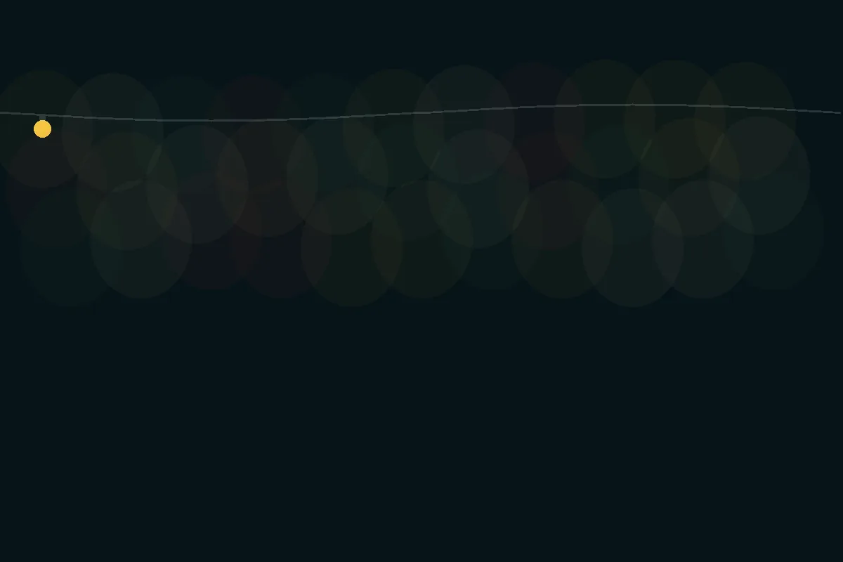 Fence line with gentle glow